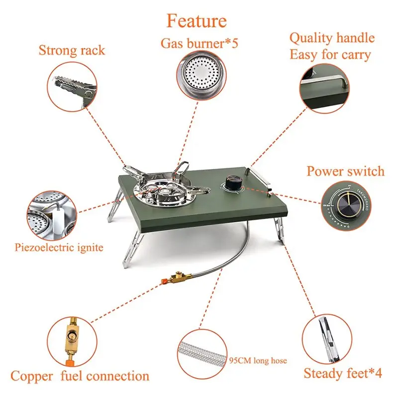 High-Altitude Gas Stove For Outdoor Activities Portable For Camping And Picnic Needs