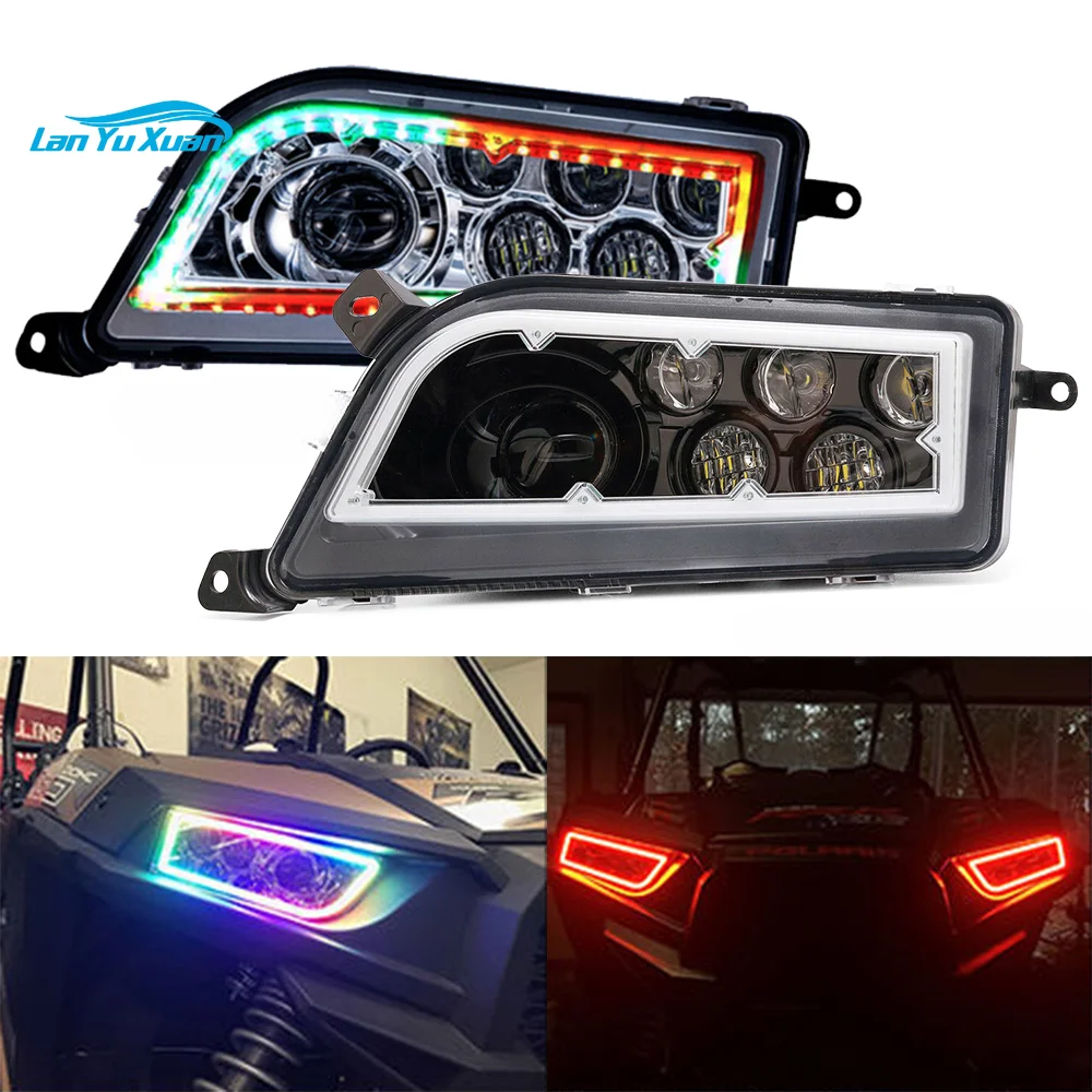 2011-2015 2014 atv utv halo ring rgb jagd scheinwerfer 30w fernlicht rzr xp 2016 xp turbo rzr scheinwerfer für polaris