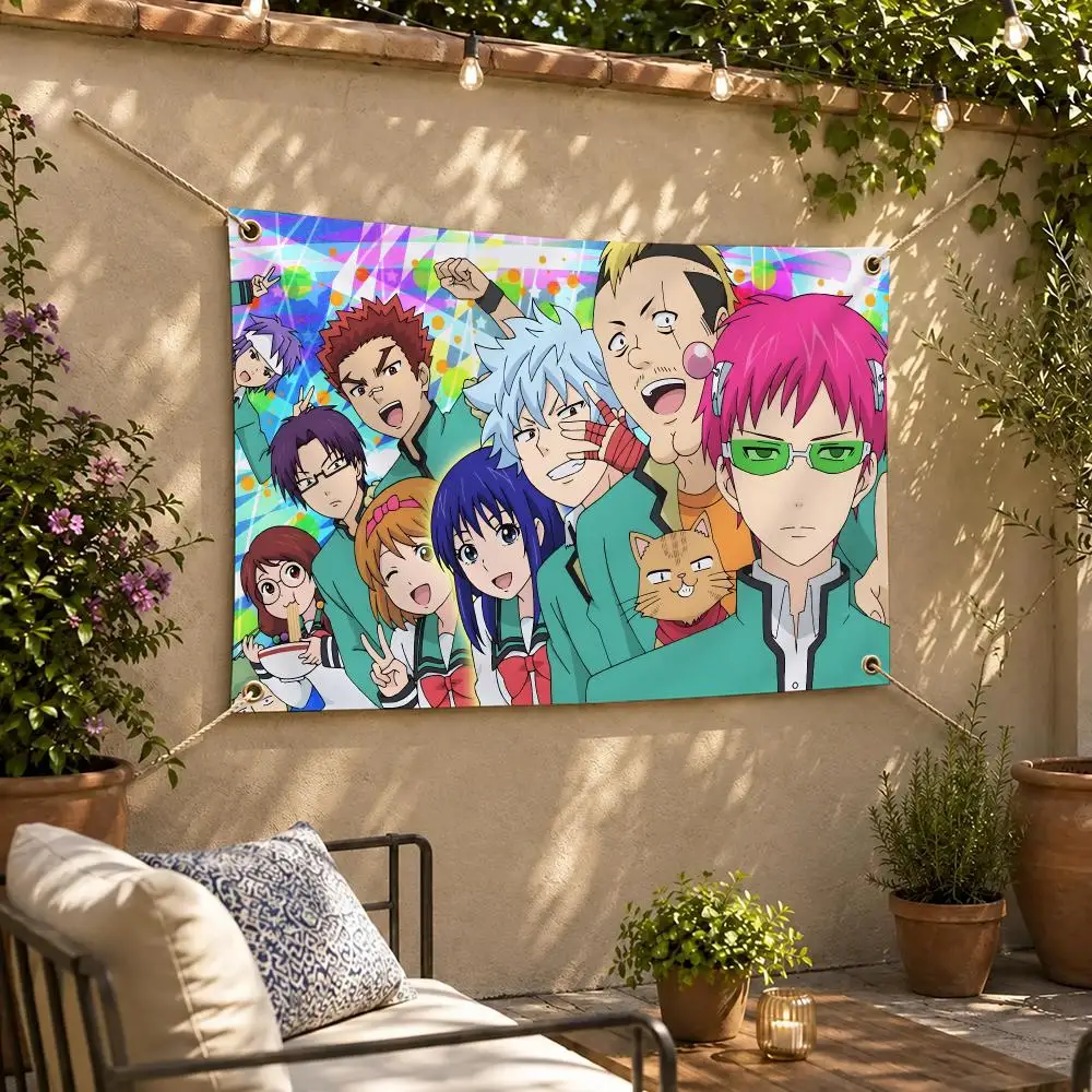 Anime The Disastrous Life of Saiki K. Flags Flag Soft skin-friendly Durable Outdoor party Home living room bedroom Decoration