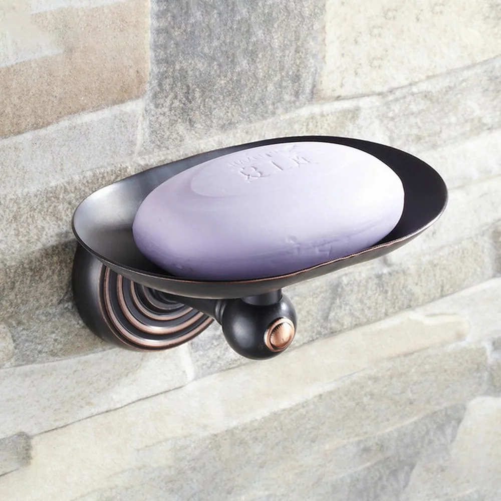 Bathroom Accessory Black Oil Rubbed Brass Wall Mounted Bathroom Soap Dish Holder mba119