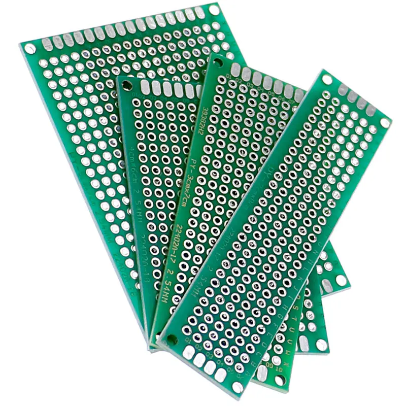 

20pcs/lot PCB Prototype Board Circuit Protoboard Universal Stripboard Prototyping Veroboard 2X8 3X7 4X6 5X7 5Pcs Each Mix Green