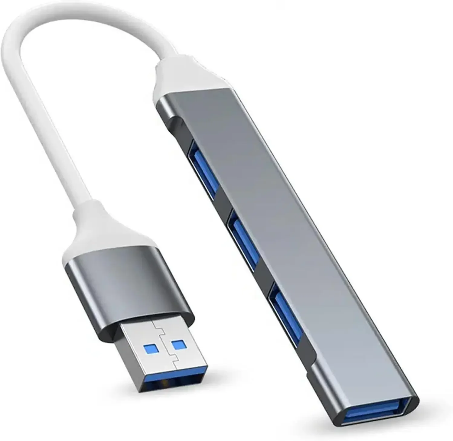 

USB-хаб с 4 портами, ультратонкий USB-разветвитель для передачи данных, портативный мини-USB-хаб из алюминиевого сплава, расширители USB-портов, подходящие для ноутбуков