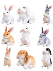 Simulación de conejo de peluche realista para decoración del hogar, modelo de juguete de conejo de pascua, lindo, Kawaii, 20cm