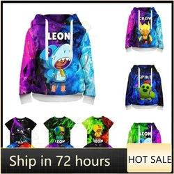 Felpa con cappuccio per ragazzi e ragazze 3D Browlers-Heros Cartoon top abbigliamento per adolescenti felpa per bambini gioco Fashion Babys Tops