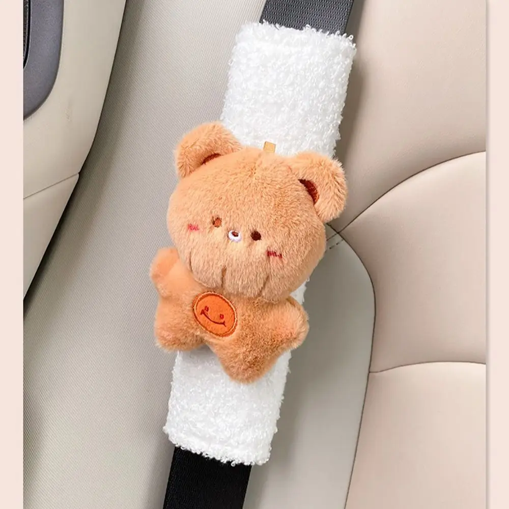 Simpatici cuscinetti per cintura di sicurezza per auto in peluche Protezione per le spalle Accessori interni per auto Spallina per cintura di sicurezza per auto Protezione per le spalle universale