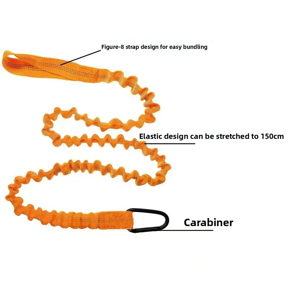 Kayak Paddle Anti Loss Rope Binding Band Elastic to Prevent Paddle Loss Quick Detachment Reflective Boat Portable