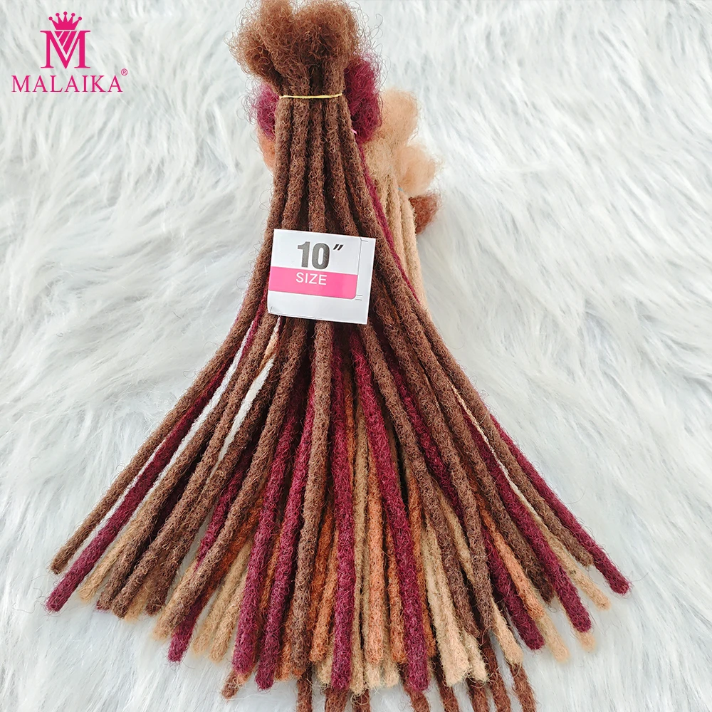 

Цветные накладные дреды ручной работы, мягкие, вязаные крючком, из бразильских натуральных волос, 10 дюймов, стандартный стиль, омбре, короткие локи