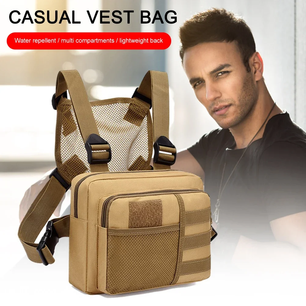 Outdoor Vest Bag Streetwear Chest Rig Packs Fashion Portable Oxford Multifunctional Multi-pockets Waterproof for Running Travel