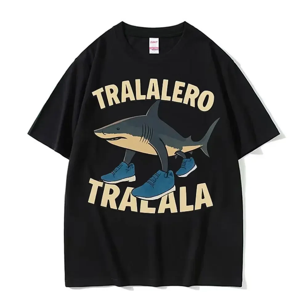Divertente Running Shark Meme T-shirt Donna Moda T-shirt vintage T-shirt Abbigliamento donna