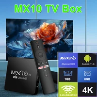 Smart TV Box MX10 F1 Android 13 Allwinner H313 Mali-G31 TV Box Soporte Android Control remoto por voz