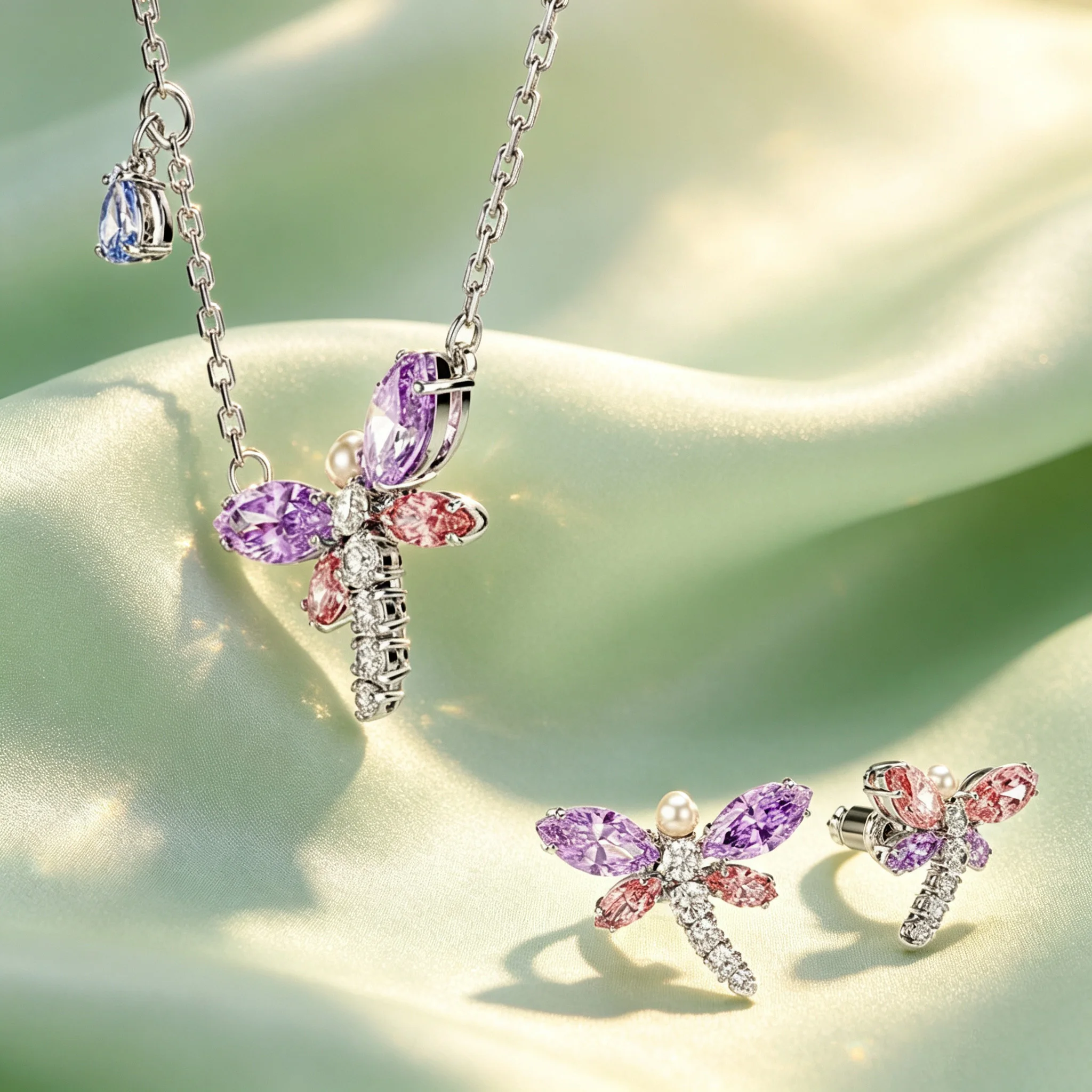 Women's Exquisite Multicolor Butterfly Floral Jewelry Set