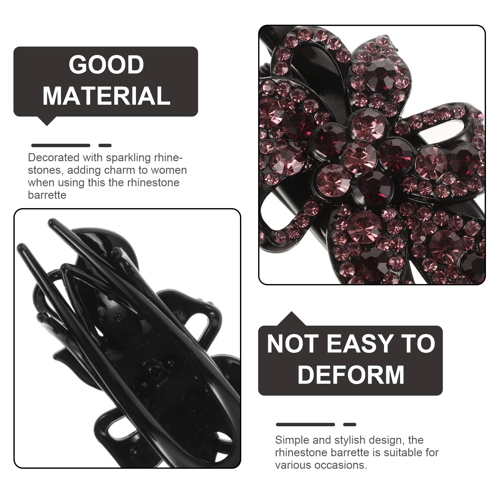 

Claw Clip Thick Hair Styling Sectioning Decorative Women Retro Forks Plastic Vintage Barrettes Hair Tools Accessories