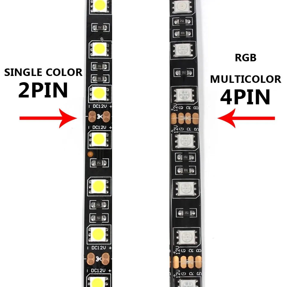 5Pcs 2Pin 3Pin 4Pin 8mm 10mm For 3528 5050 LED Strip Connector Clip-on Coupler Solderless Free Welding Corner PCB T L Connector