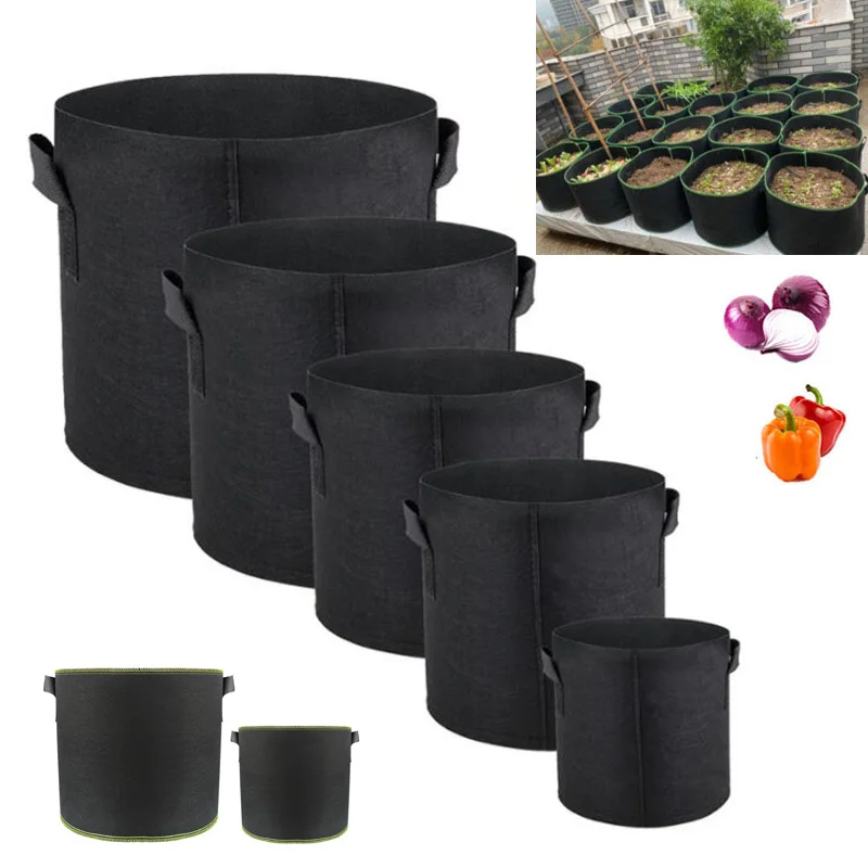 5gal 10gal fabric plant Grow Bags Pots fruit flower pot tools garden growing Vegetable big size potato veg Planting p1