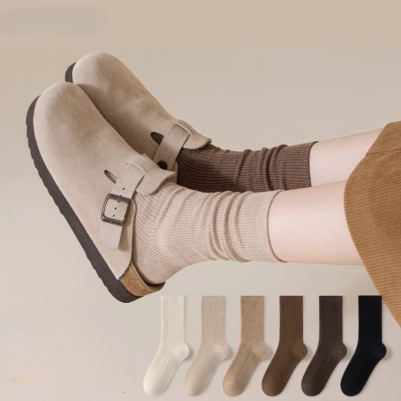 

Women's Spring Autumn Winter Simplestockings Cotton Socks Absorbent Breathable Anti-Odor Boneless Trendy Versatile Pile Socks