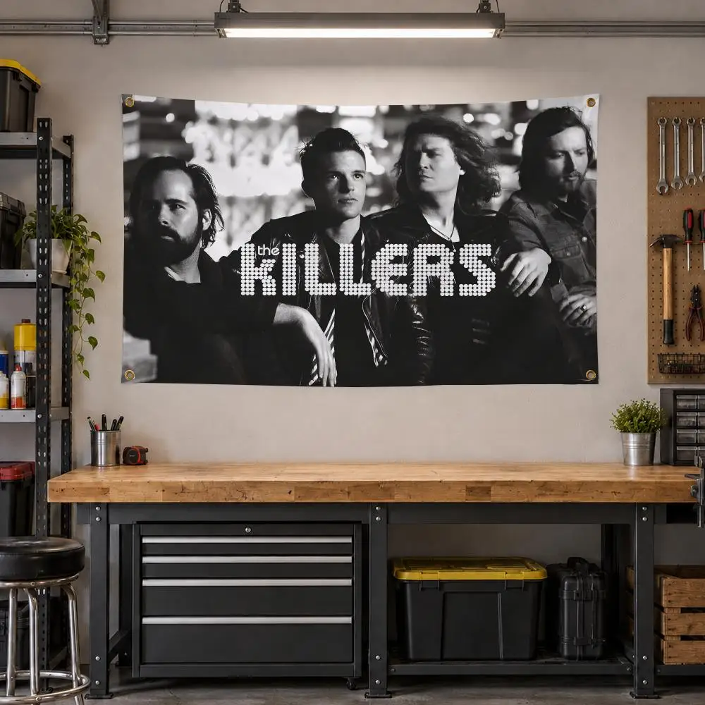 Music The Killers Rock Band Flags Personalized Banner Flag Room Dorm Camping Picnic Garage Bar Outdoor Wall Decor