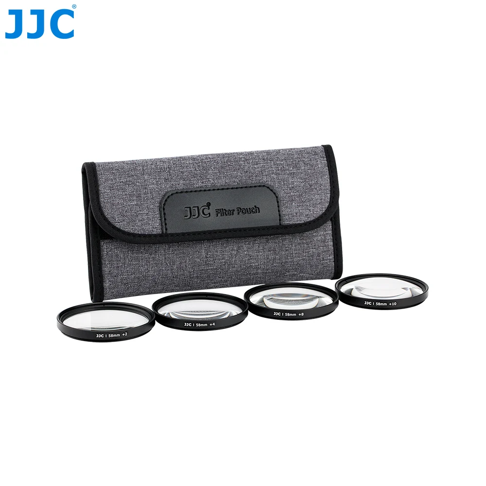 JJC 55mm Macro Close-Up Filter Set (+2 +4 +8 +10) Macro Filter W Lens Filter Pouch For Sony A6600 A6500 A6400 W E 18-135mm Lens