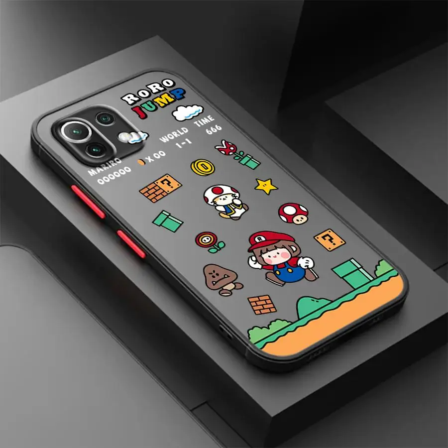 Super M-Marios Bros Game Phone case for Xiaomi Mi 11 Lite 5G 11T 12 12X 12T Pro Poco X3 NFC Pro X4Pro5G X4NFC X5 5G C40 case