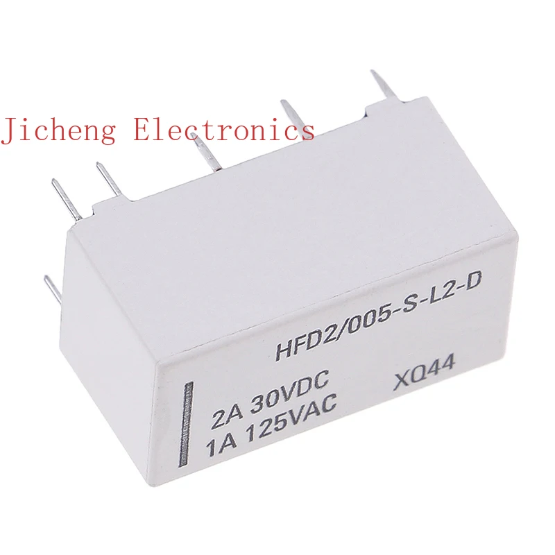 

5PCS 12V Coil Latching Relay DPDT 30VDC 2A 1A 125VAC HFD2/005-S-L2-D Realy 0.79*0.39*0.39inch