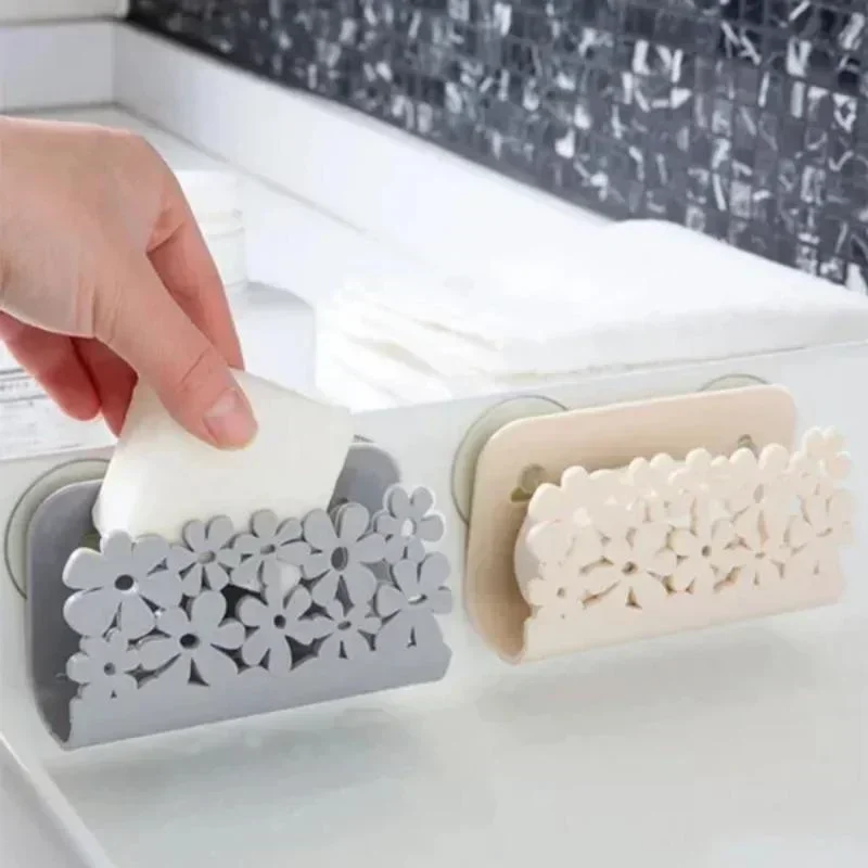 Soap Holders Dish Cloths Rack Sponge Holder Clip Rag Storage Rack Punch Free Kitchen Bathroom Gadget  אירגון ואיחסון מטבח