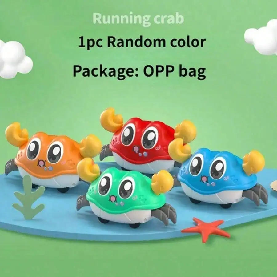 

Ползающий краб, время живота, детская сенсорная игрушка, ребенок учится ползать, развитие малыша, детский интерактивный прогулочный подарок на день рождения