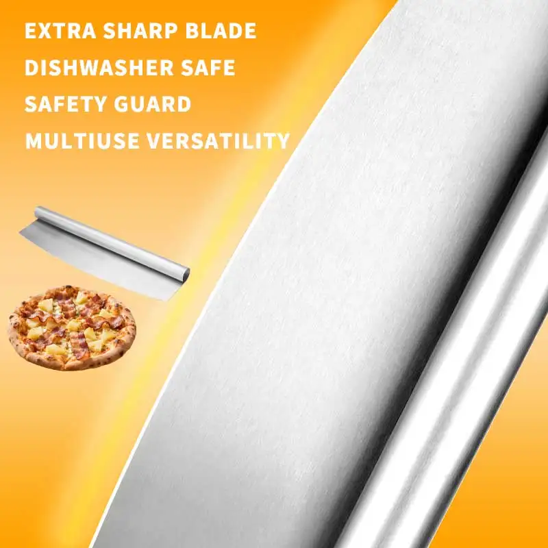 قاطعة البيتزا الفاخرة - شفرة حادة من الفولاذ المقاوم للصدأ ومقبض مريح. آمن للاستخدام في غسالة الأطباق للشرائح المثالية في كل مرة!