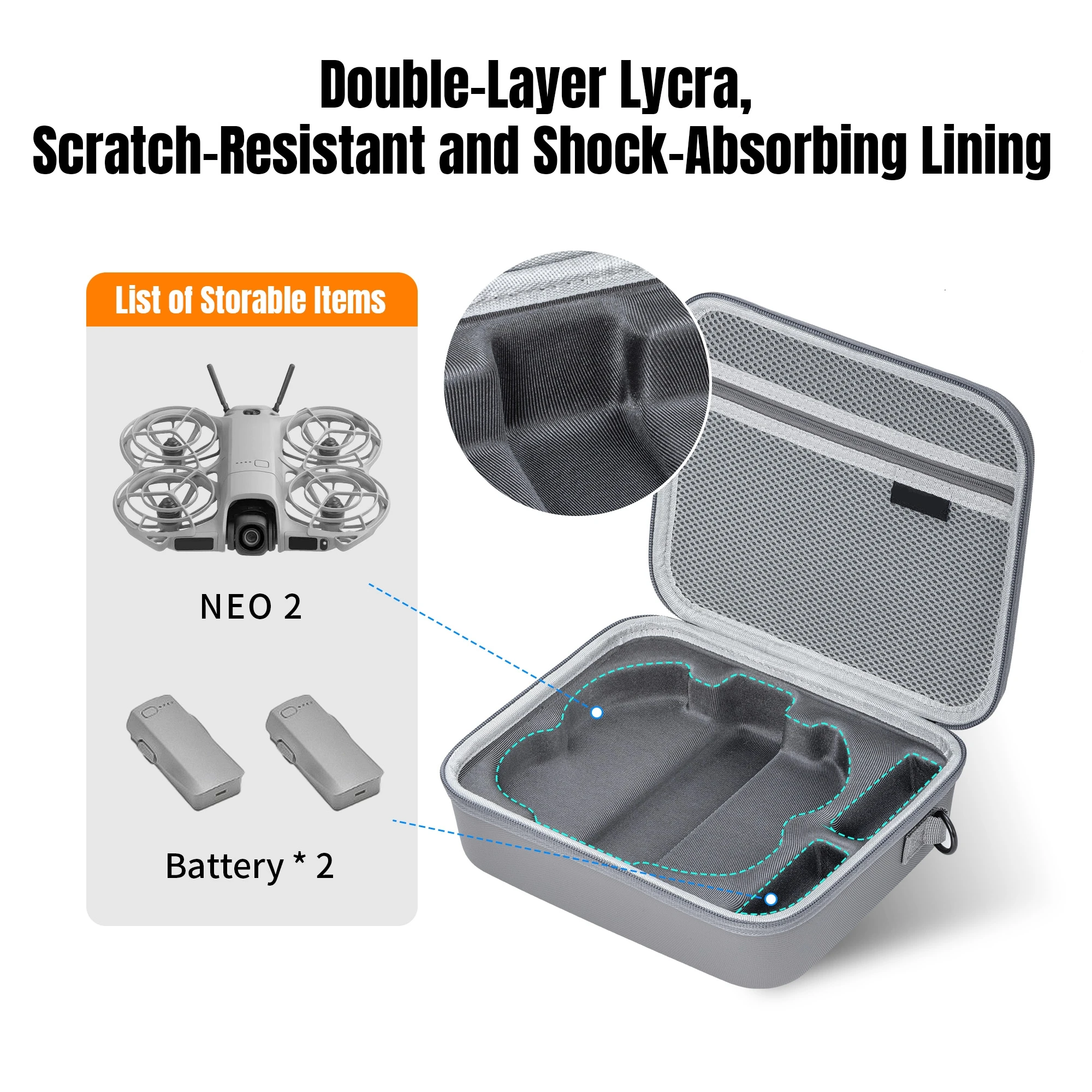 Para DJI NEO 2 Estuche de transporte incluye correa para el hombro