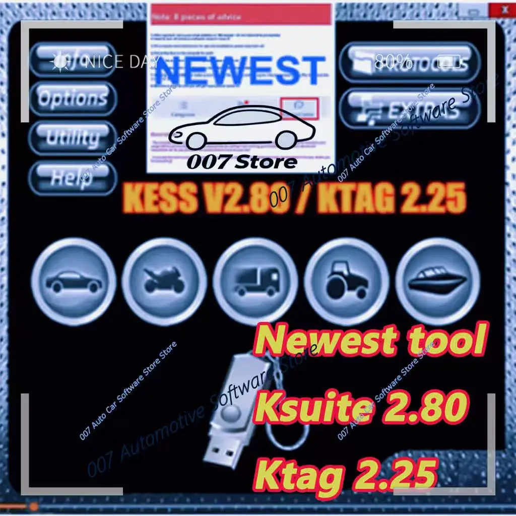 

Ksuite 2.80 Software Compatible with Kess V5.017 ECU Programmer Ktag 2.25 Chip Tuning Tool - ECU Programming And Tuning Solutio