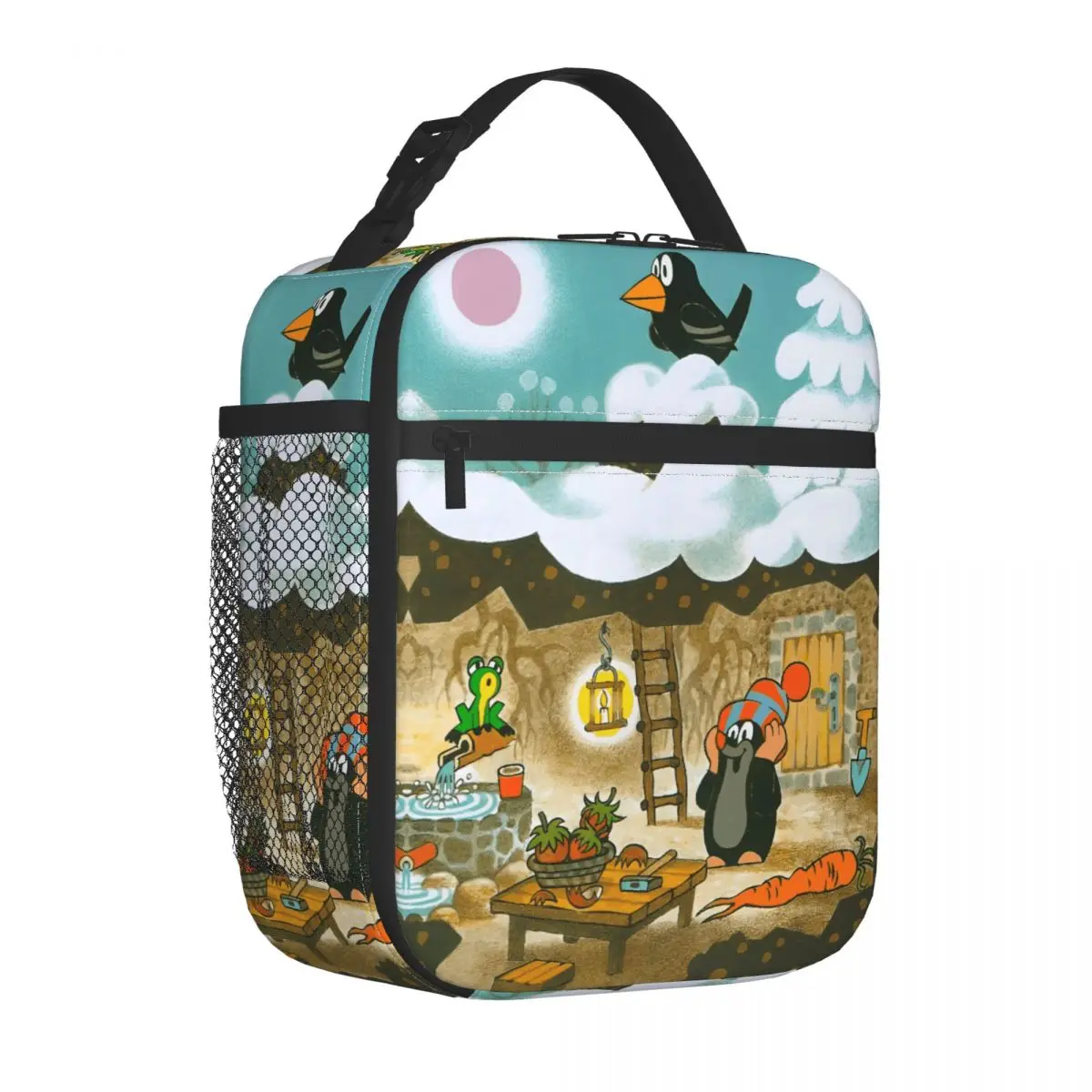 The Little Mole Insulated Lunch Bag Portable Cartoon Friends Together Lunch Container Thermal Bag Tote Lunch Box Girl Boy