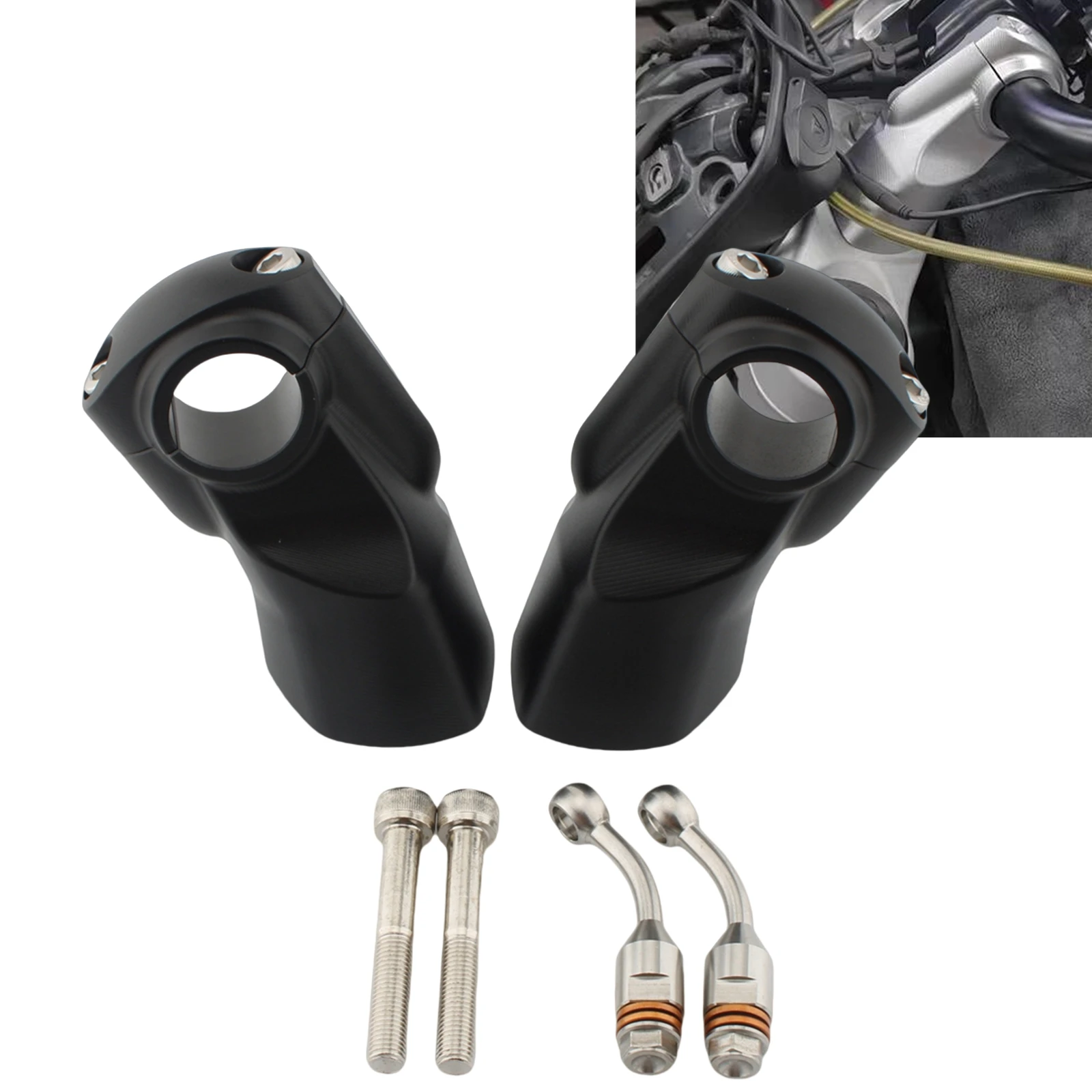 

Motorcycle Handlebar Adapter Riser Clamp Mounts For Triumph ROCKET-3GT/R 2019-2024