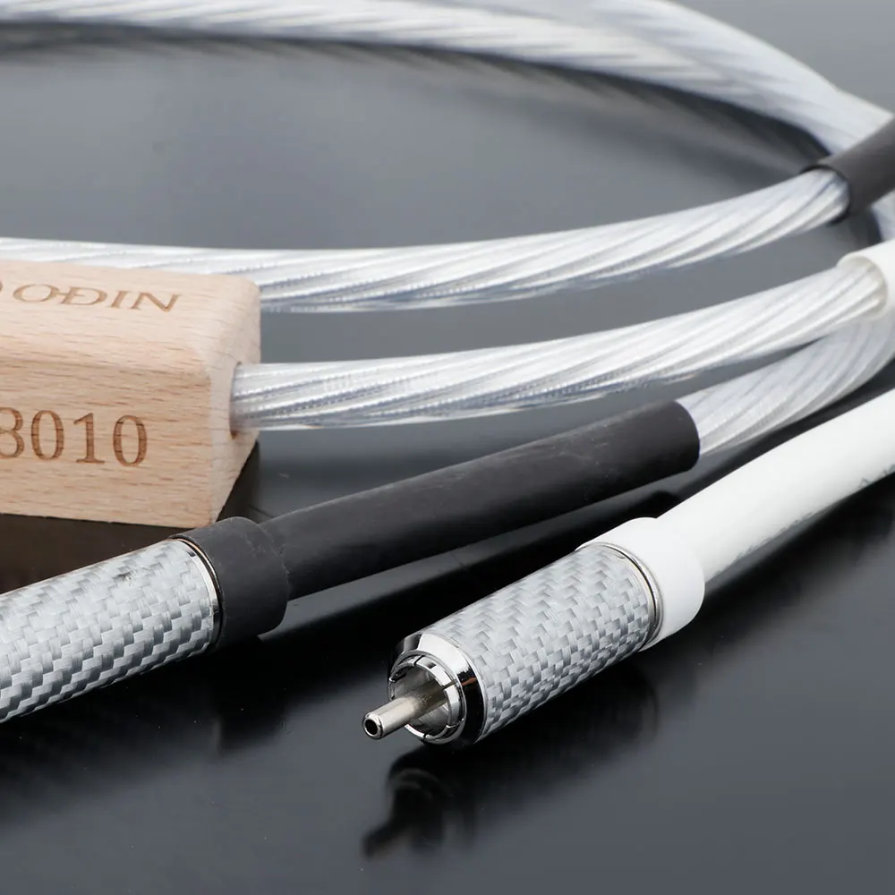 Pair Nordost Odin2 Reference Interconnect RCA Audio Cable With Carbon Fiber Plug