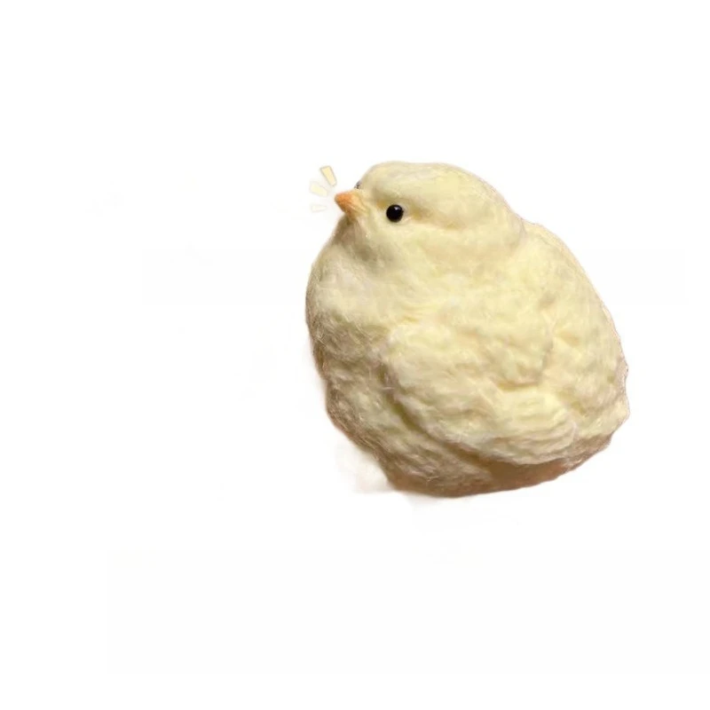 Juguete para apretar para aliviar el estrés de pollito amarillo: Fidget sensorial de rebote lento para la ansiedad con textura similar a la masa