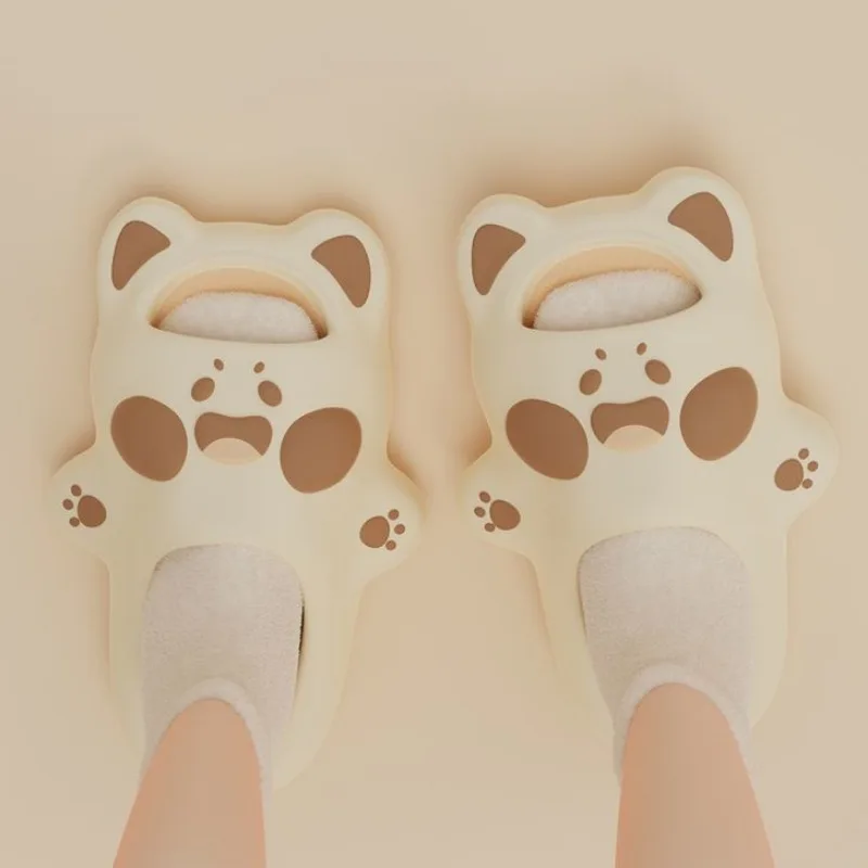 Summer Cute Woman Slippers Soft Shoes for Women 2024 Bathroom Sandals Cartoon Slides Kawaii Anime with Heel Bedroom Green Shoe Y