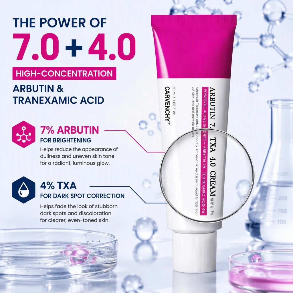 Arbutin 7% TXA 4% Cream 50ml Brightening Face Moisturizer Even Skin Tone Radiant Care