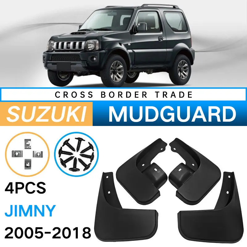 Front Rear Mudflaps Mud Fenders For Suzuki Jimny Sierra Wide JB 1998-2016 4pcs Car Splash Guards Mud Flaps Mudguards Accessories