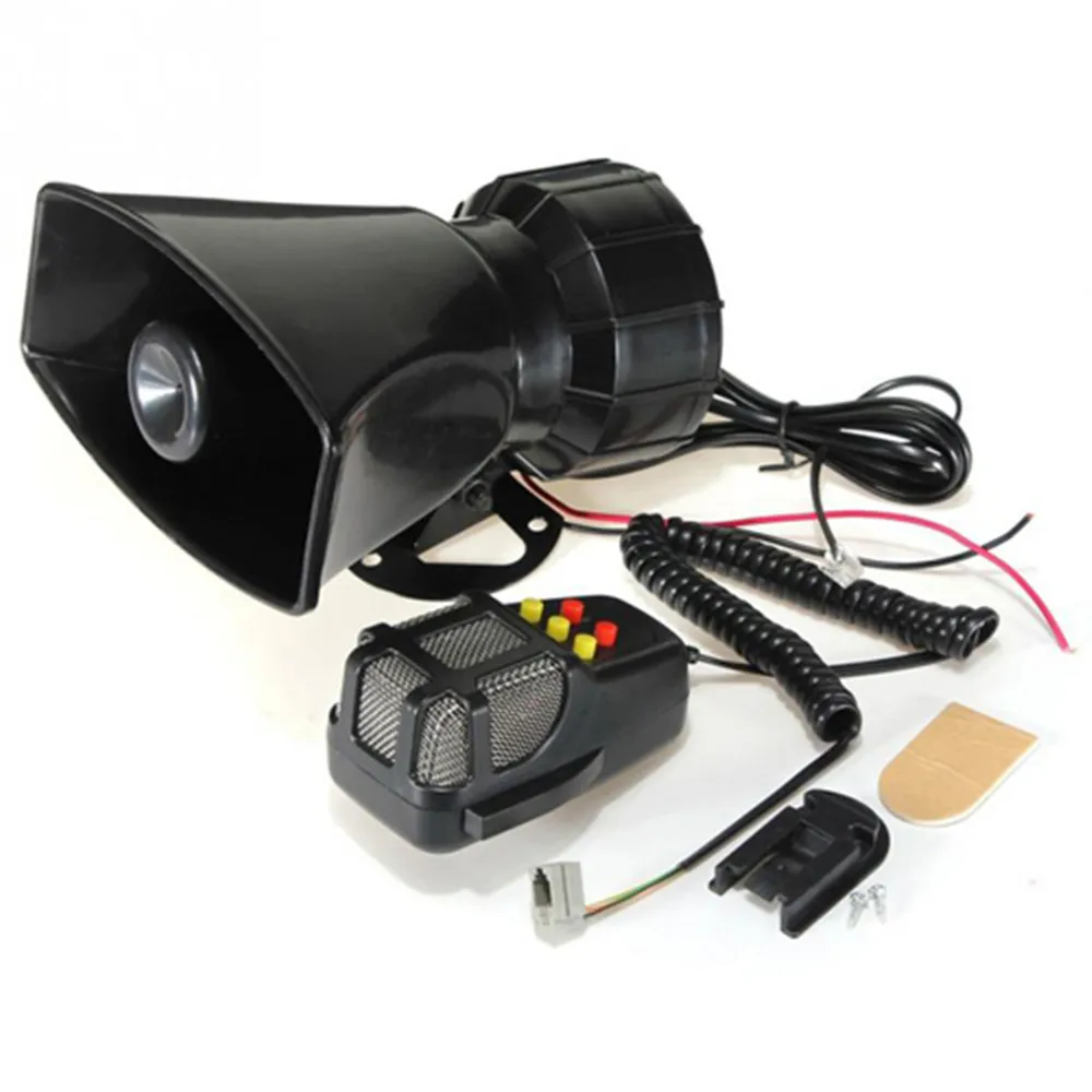 

Car Horn Loud Multi-Function Speaker Police Siren Air Horn Loudspeaker Alarm Emergency Motorcycle 12V 100W Multi-Tone Horn