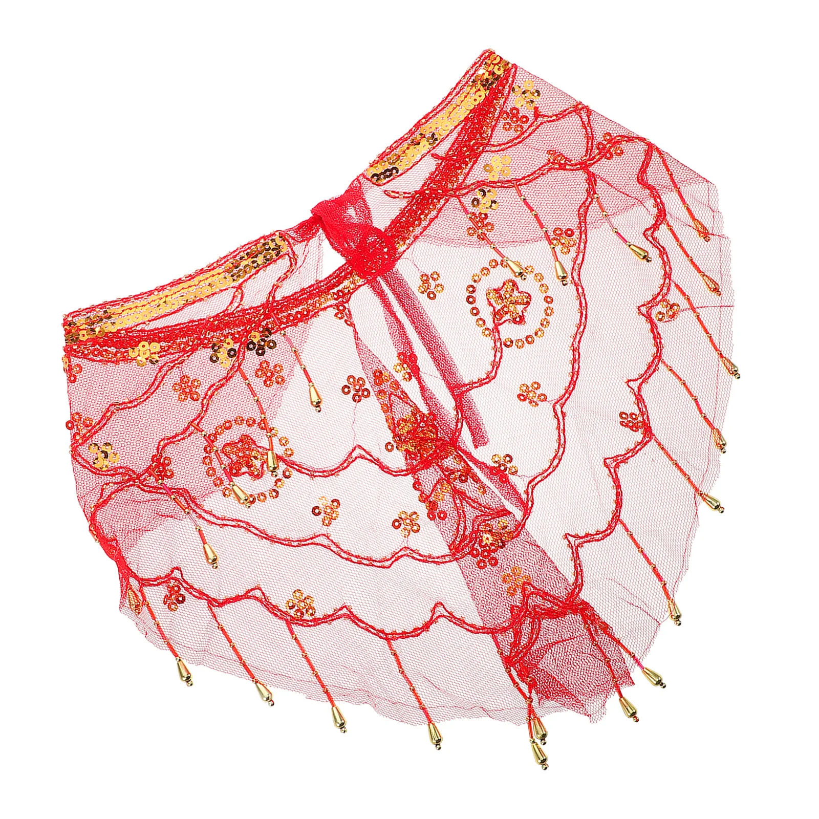 الذهبي الترتر الوجه الحجاب للرقص الشرقي نصف قناع زي التبعي النساء الشيفون عملة وشاح الرأس تحت عنوان الأحداث