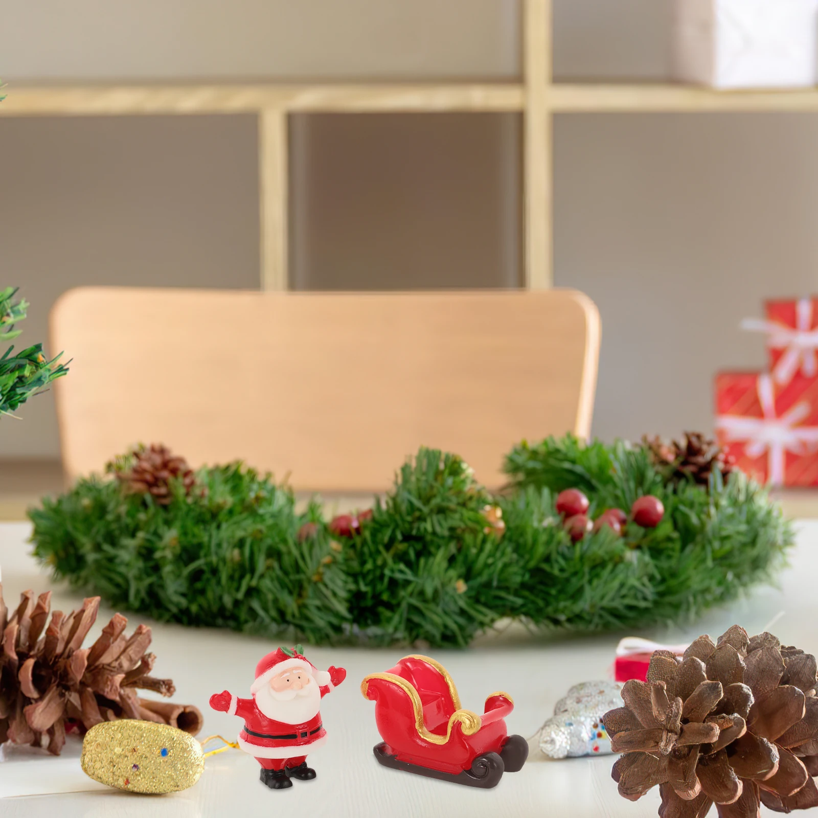 

12pcs Snowman Mini Miniature Christmas Craft Christmas Decor for Tree Craft L Model Micro Adornment Home Moss