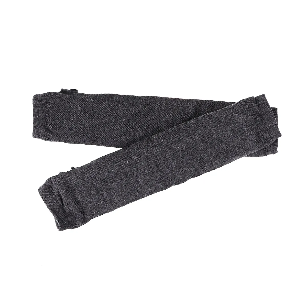 Knitted Dark Grey Half Finger Gloves Winter Long Fingerless Arm Sleeve Warm Soft Comfortable Breathable Winter Long Gloves