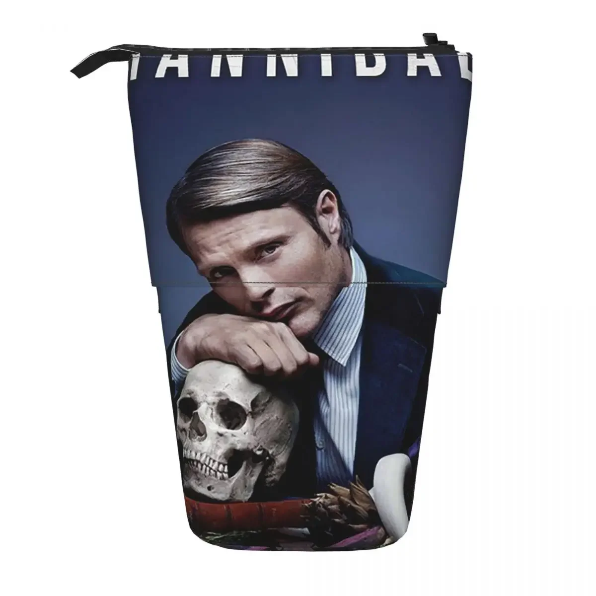 

Hannibal Mads Mikkelsen Horror Movie Merch Reversible Pencil Cases Pencil Pouch StoragePencil Bag for Kids Gifts