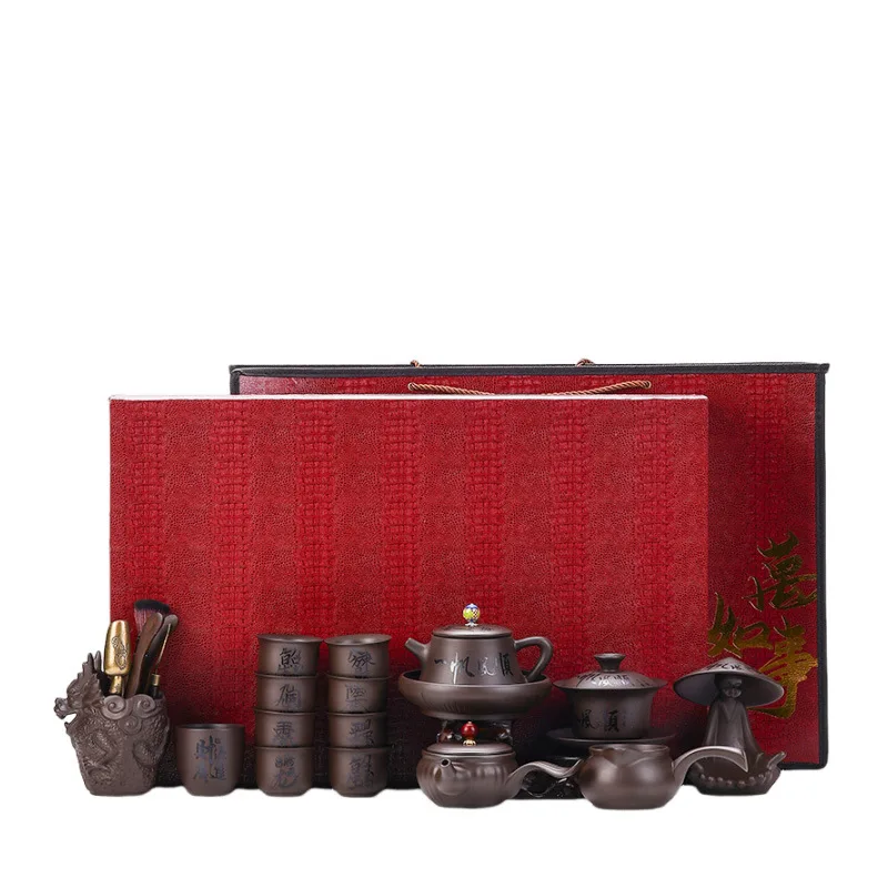 

Raw ore, purple sand kung fu tea set, household, office
