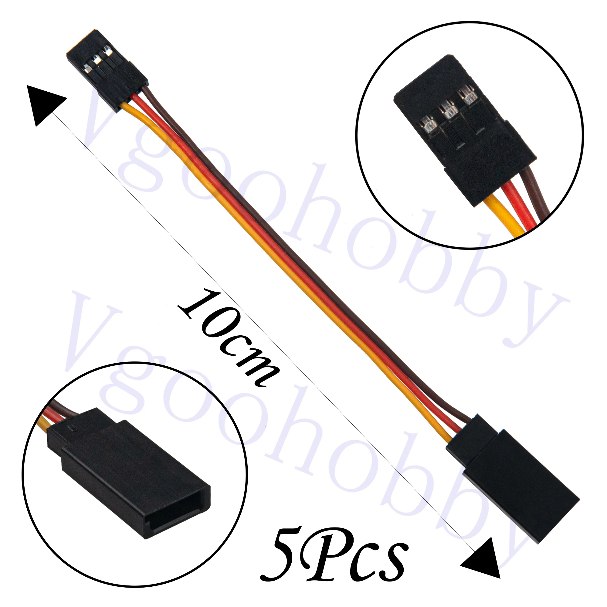 18Pcs 3-Pin JR Servo Extension Cable,1 JR Male to 2/3 Female JR Y Harness Servo Cable & 3.93\