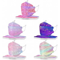 50Pcs Kids Disposable Face_Masks With 3D Designs 4-Ply Cute Printed Breathable Face_Mask Outdoor Dust-Proof Face Protective Mask