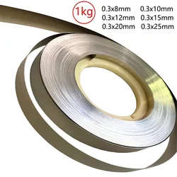 1kg 0.3mm thickness 18650/21700/26650/32650 battery spot welding nickel strip 8/10/12/15/20/25mm width nickel plated sheet