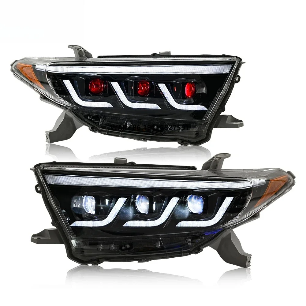 

TT-ABC Factory Customized Demon Eyes Headlight for 2011-2014 Highlander Headlight Assembly DRL Sequential Turn Signal