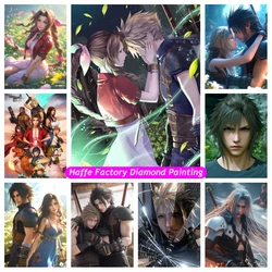 Final Fantasy Aerith And Zack Diy 5d Diamond Mosaic Painting Sephiroth Cloud Strife Art Handcraft Full Cross Stitch Home Decor