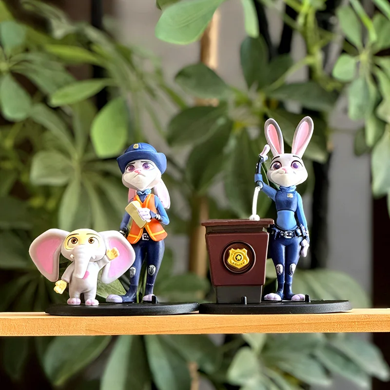 1-6 pçs modelos louco animal cidade utopia brinquedo conjunto nick fox judy coelho estatuetas caixa cega bonecas de pelúcia colecionáveis para exibição