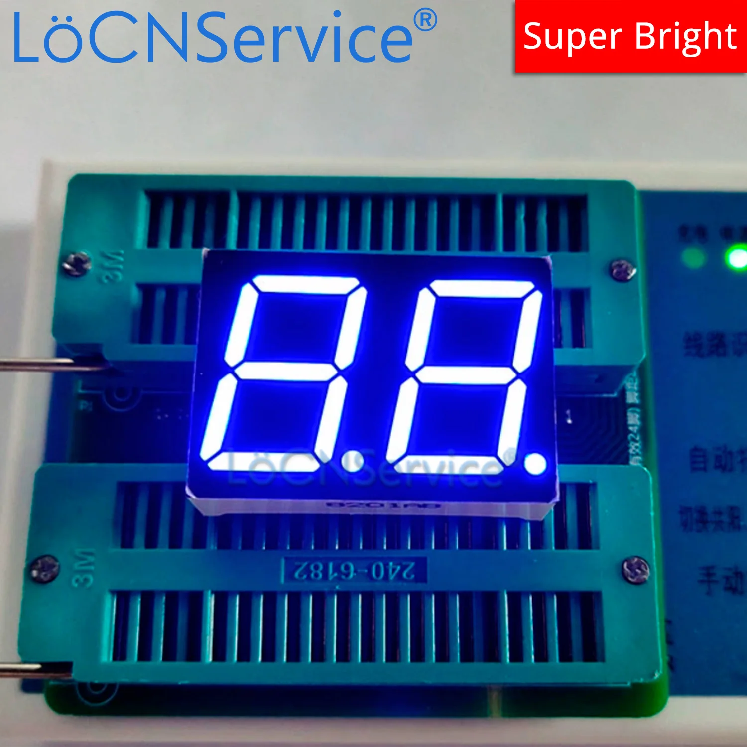 LoCNService 30PCS 0.8Inch Digital Tube LED Display 2 Bit Red Blue White Common Anode / Cathode 7 Segment 0.8 inch