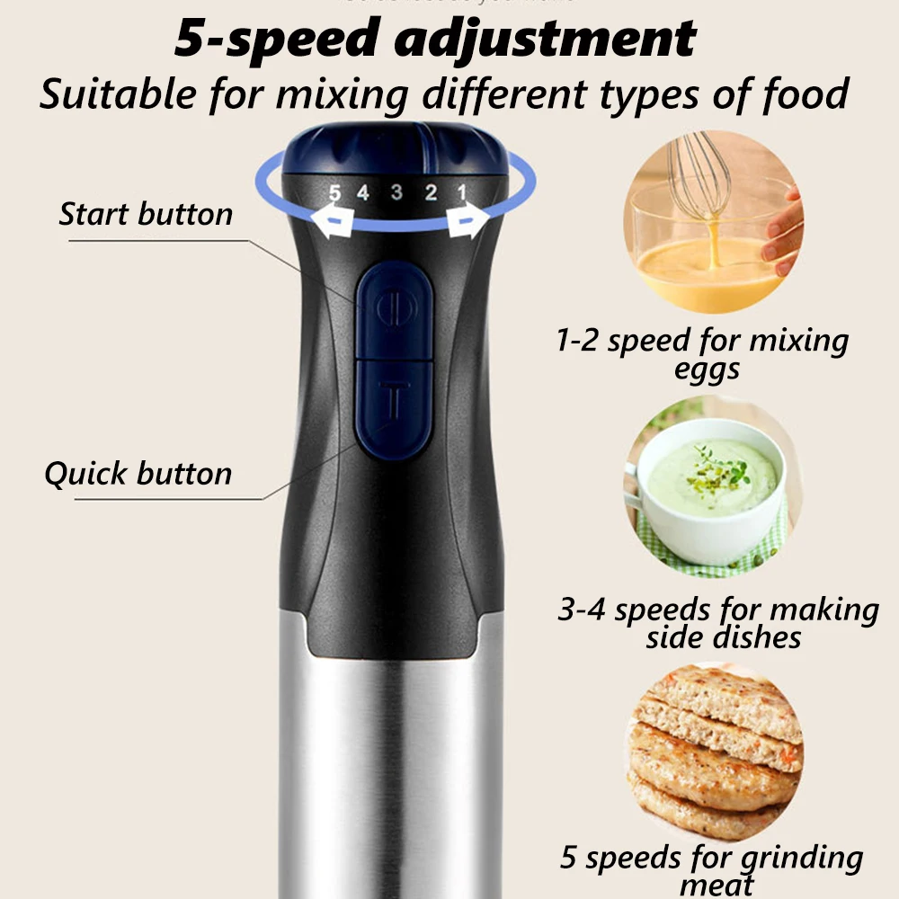4in1 휴대용 전기 식품 믹서 110V/220V 푸드 프로세서 가전 제품 주방 고기 분쇄기 과일 야채 계란 교반기