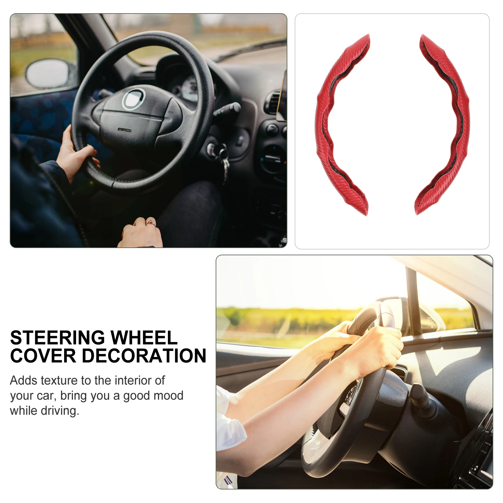 

1 Pair Durable Cover Auto Accessory Protective Sleeve Comfortable Anti-Slip Decorative Protector Sweat-Absorbing Anti-Fatigue